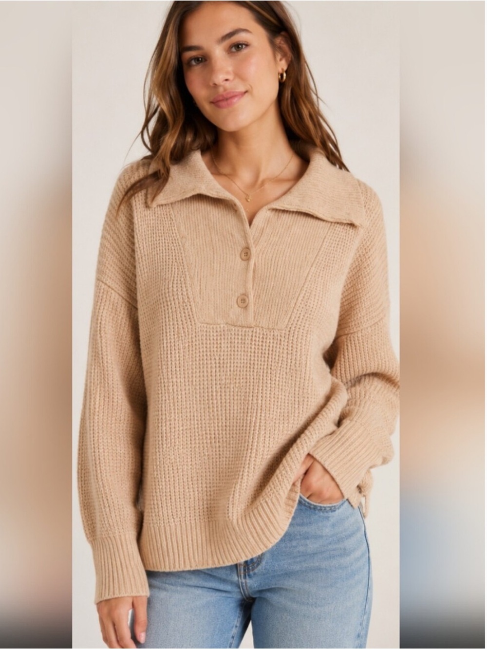 Aerie Oversized Waffle Knit Sweater XL